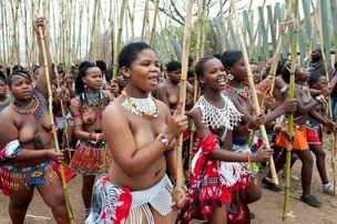 Real african nymphs topless, bare