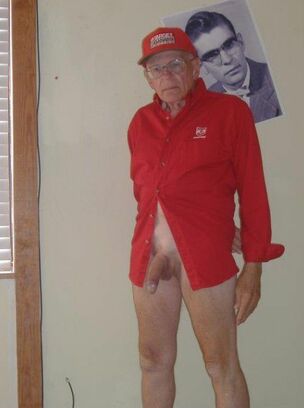 Grandfather displays huge boners